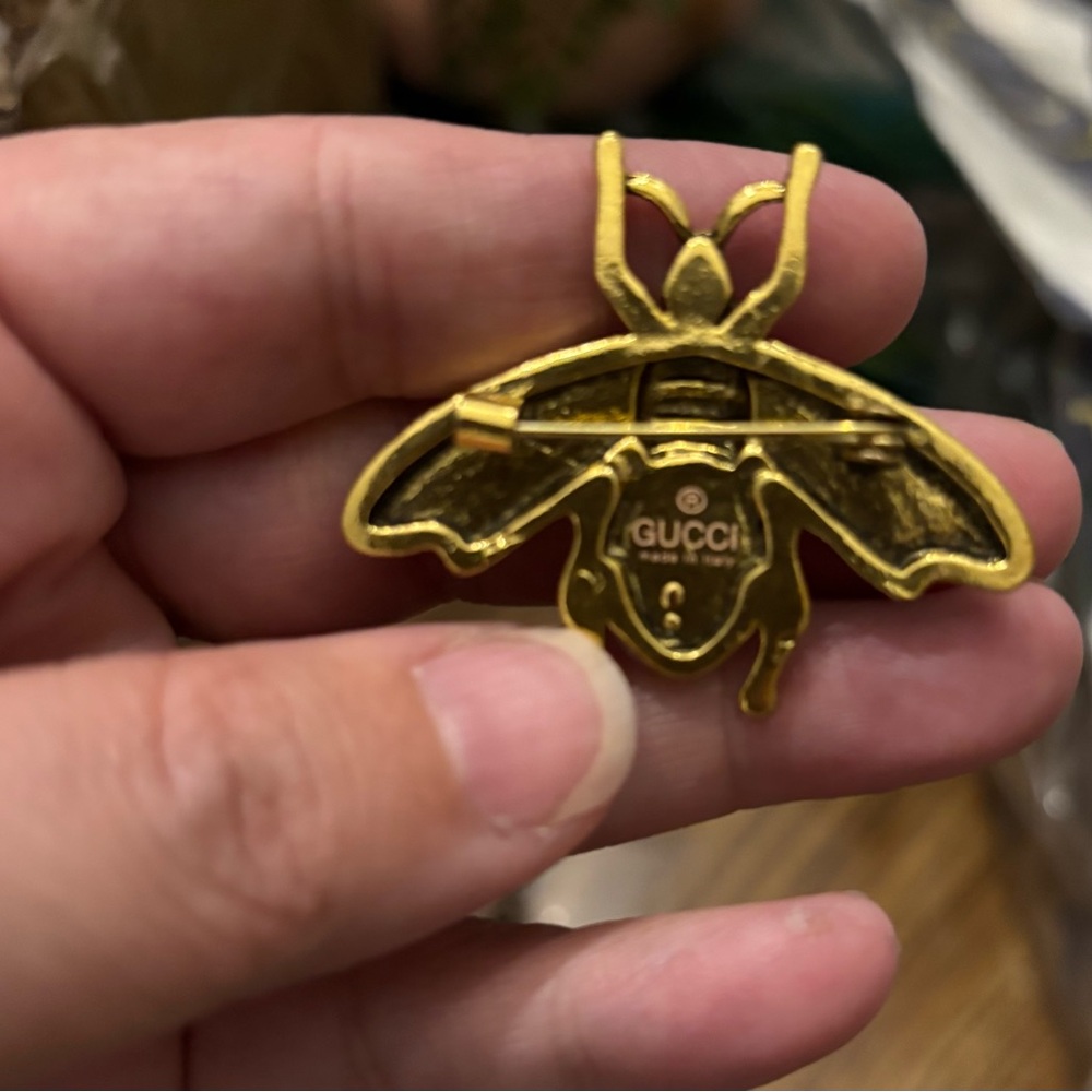 Gucci Gold Moth Brooch
